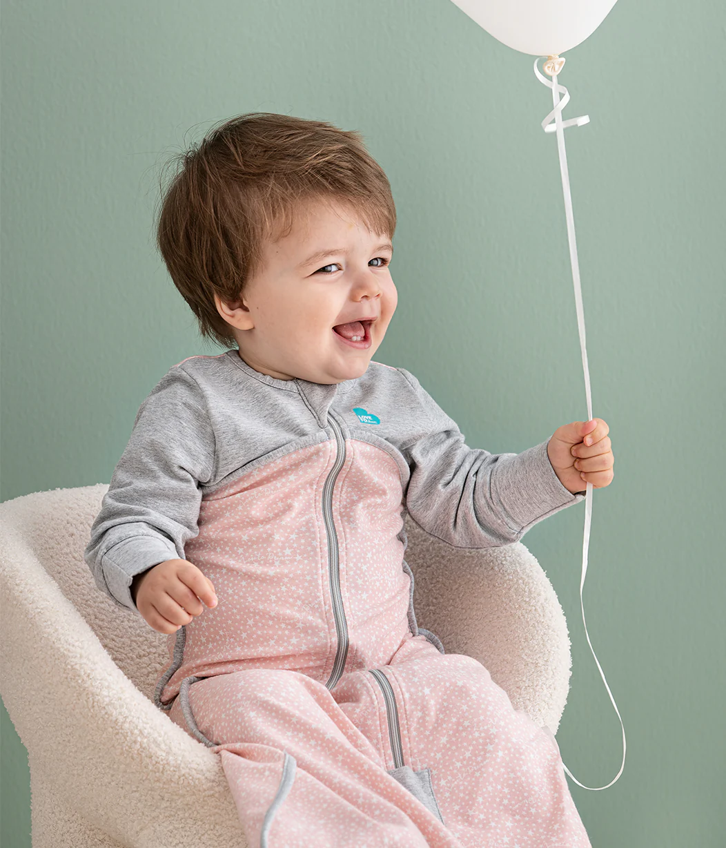 Sleep Bag Long Sleeve 1.0 TOG Cotton Rose Stardust - Image 4