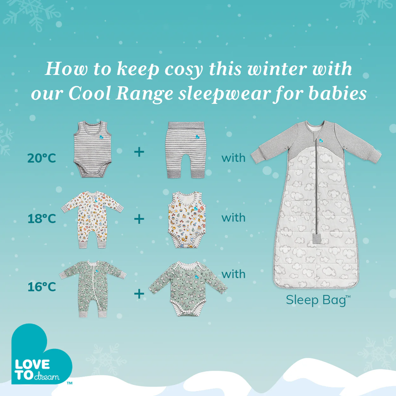 Sleep Bag Long Sleeve 2.5 TOG Cotton Blue Daydream - Image 4