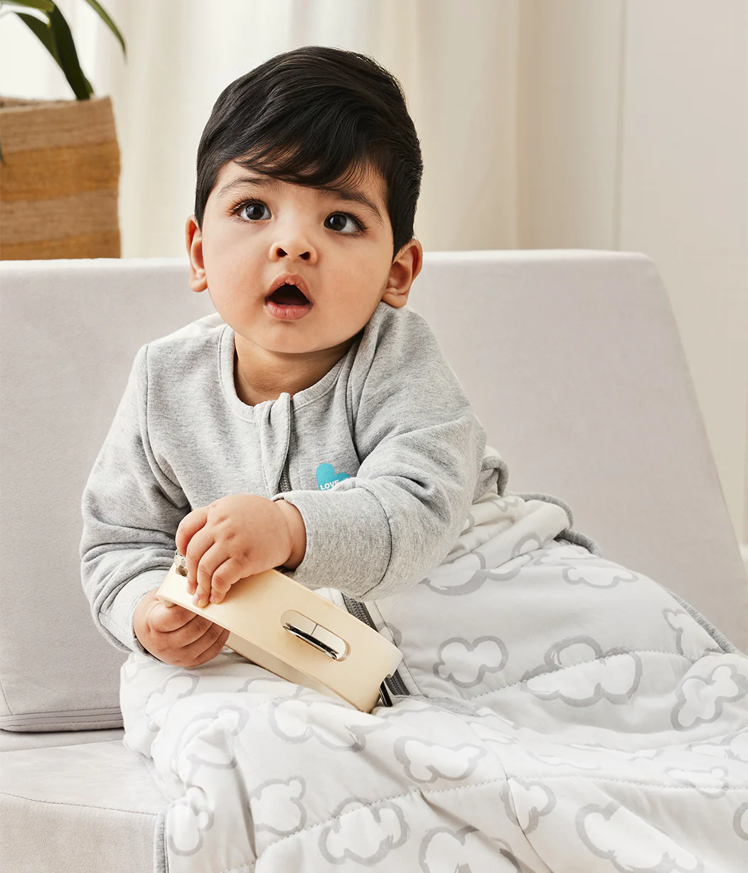 Sleep Bag Long Sleeve 2.5 TOG Cotton Grey Daydream - Image 5