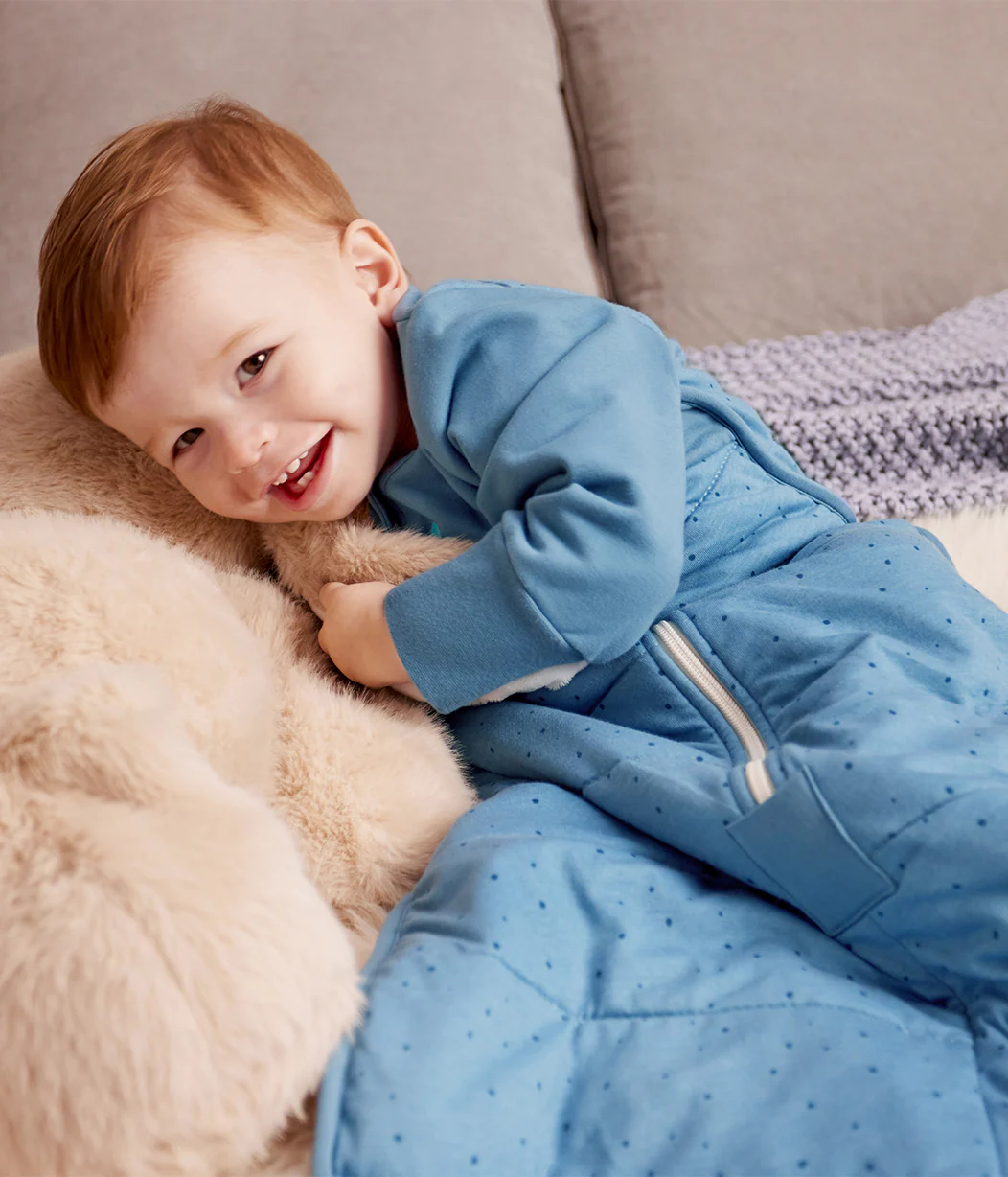 Sleep Bag Long Sleeve 2.5 TOG Cotton Storm Blue Pebbles - Image 7