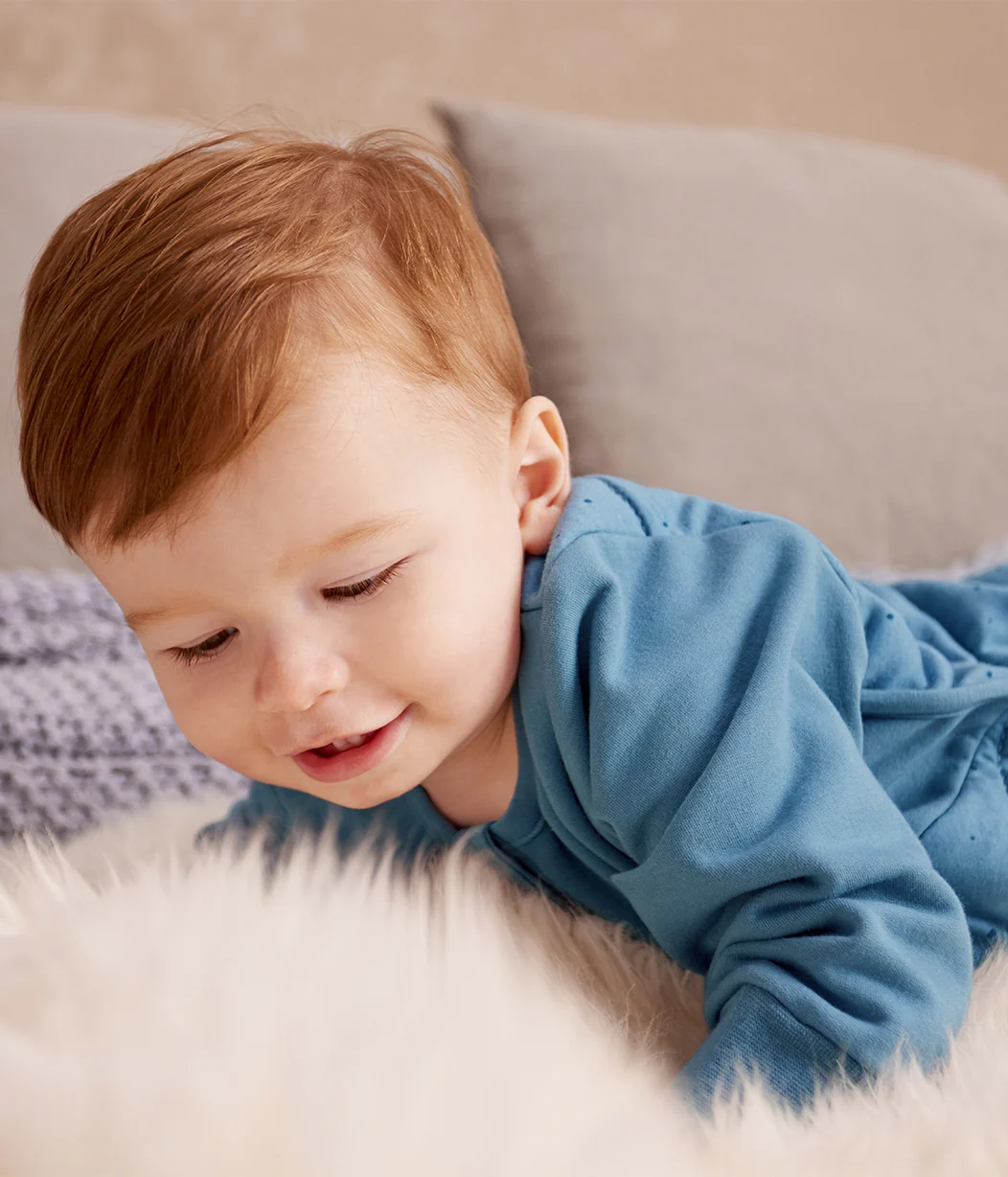Sleep Bag Long Sleeve 2.5 TOG Cotton Storm Blue Pebbles - Image 8