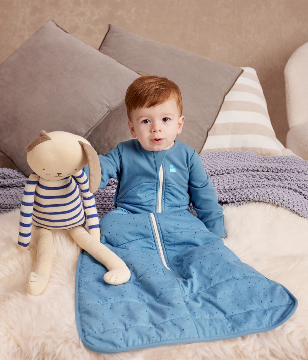 Sleep Bag Long Sleeve 2.5 TOG Cotton Storm Blue Pebbles - Image 9