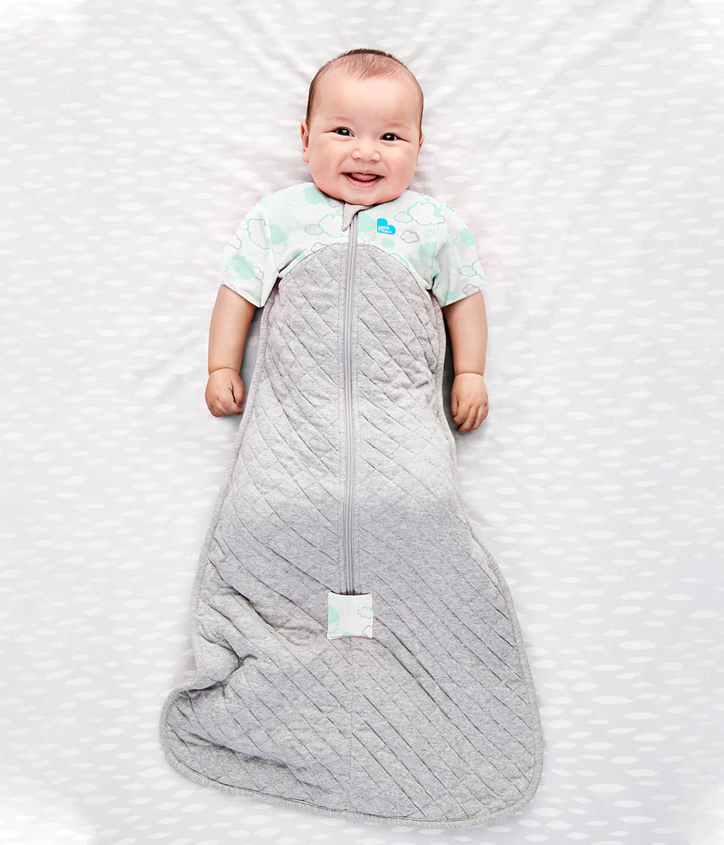 Sleep Bag Short Sleeve 1.0 TOG Cotton/Polyester White - Image 3