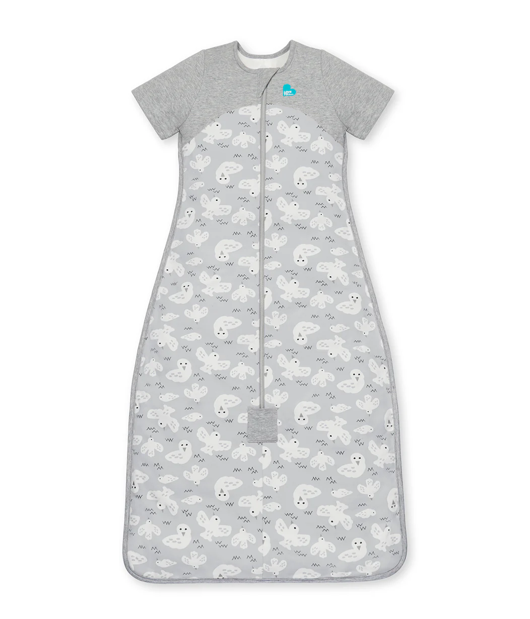 Sleep Bag Short Sleeve 1.0 TOG Organic Cotton Grey Doves - Image 2