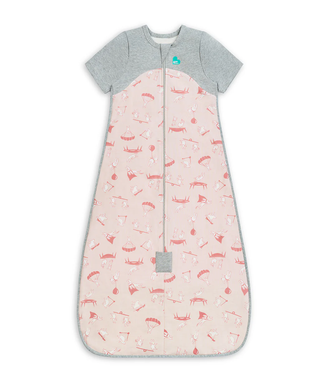 Sleep Bag Short Sleeve 1.0 TOG Organic Cotton Pink Daredevil - Image 2