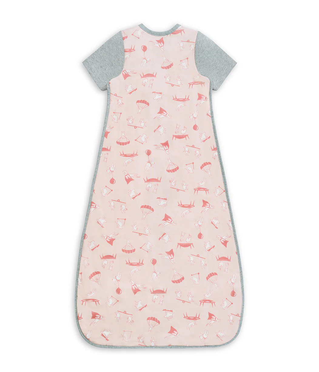 Sleep Bag Short Sleeve 1.0 TOG Organic Cotton Pink Daredevil - Image 4