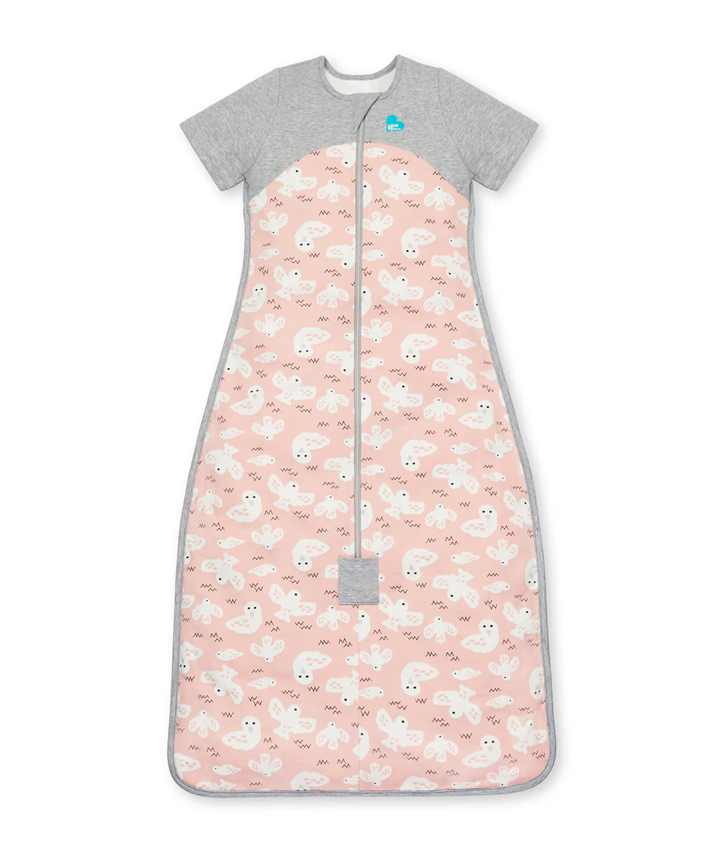 Sleep Bag Short Sleeve 1.0 TOG Organic Cotton Rose Doves - Image 2