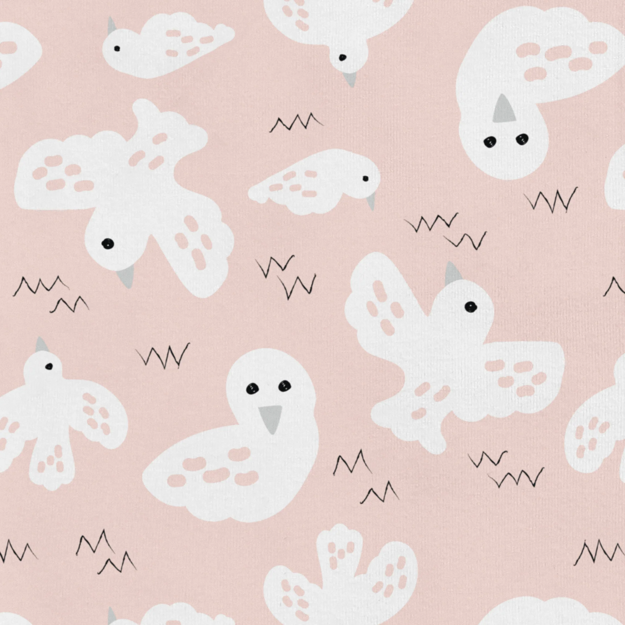 Sleep Bag Short Sleeve 1.0 TOG Organic Cotton Rose Doves - Image 3