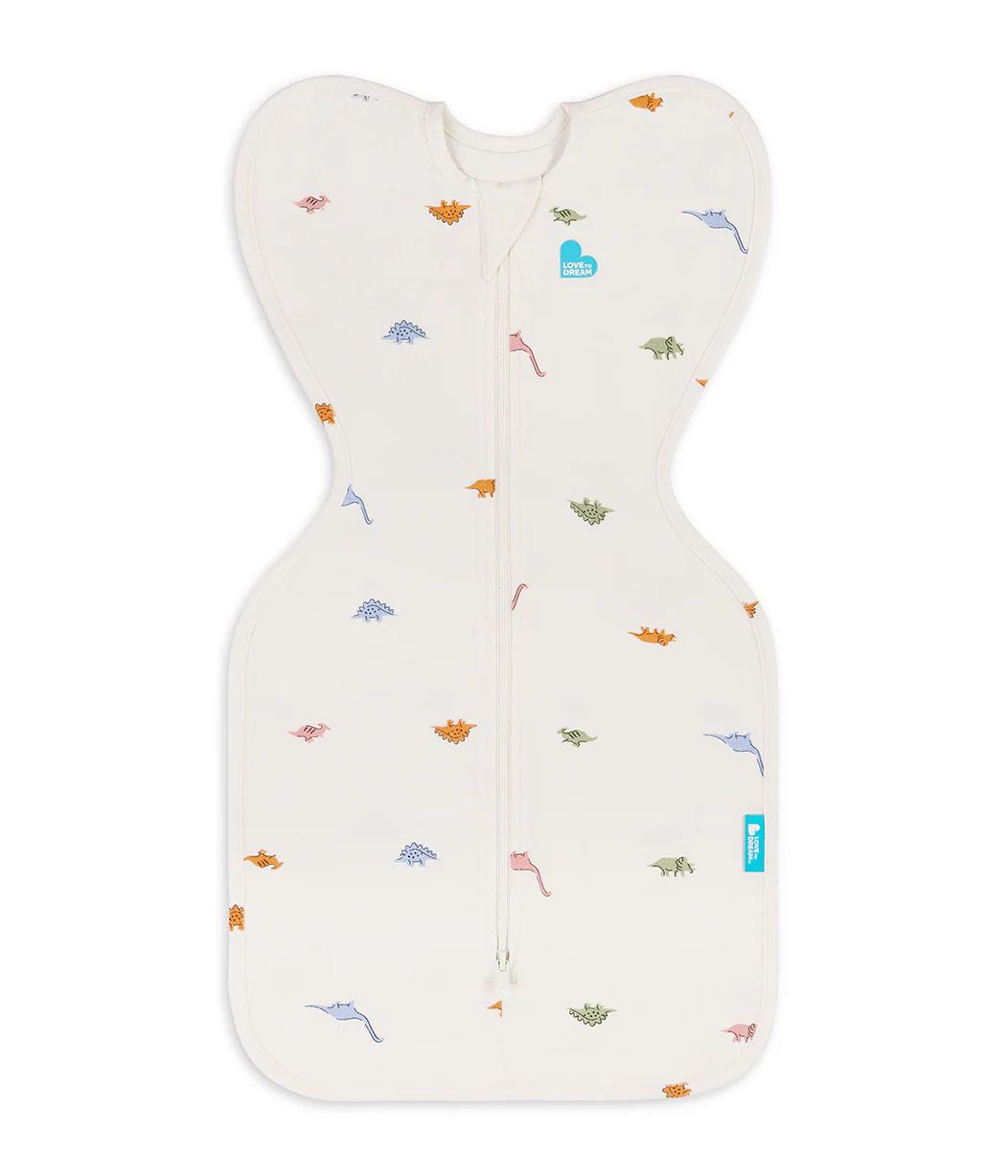 Swaddle Up™ 1.0 TOG Cotton Cream Dino Snore - Image 2