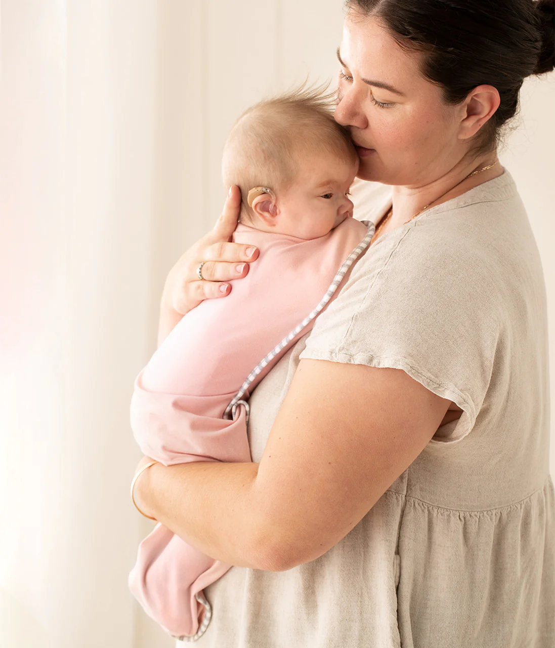Swaddle Up™ 1.0 TOG Cotton Dusty Pink - Image 4