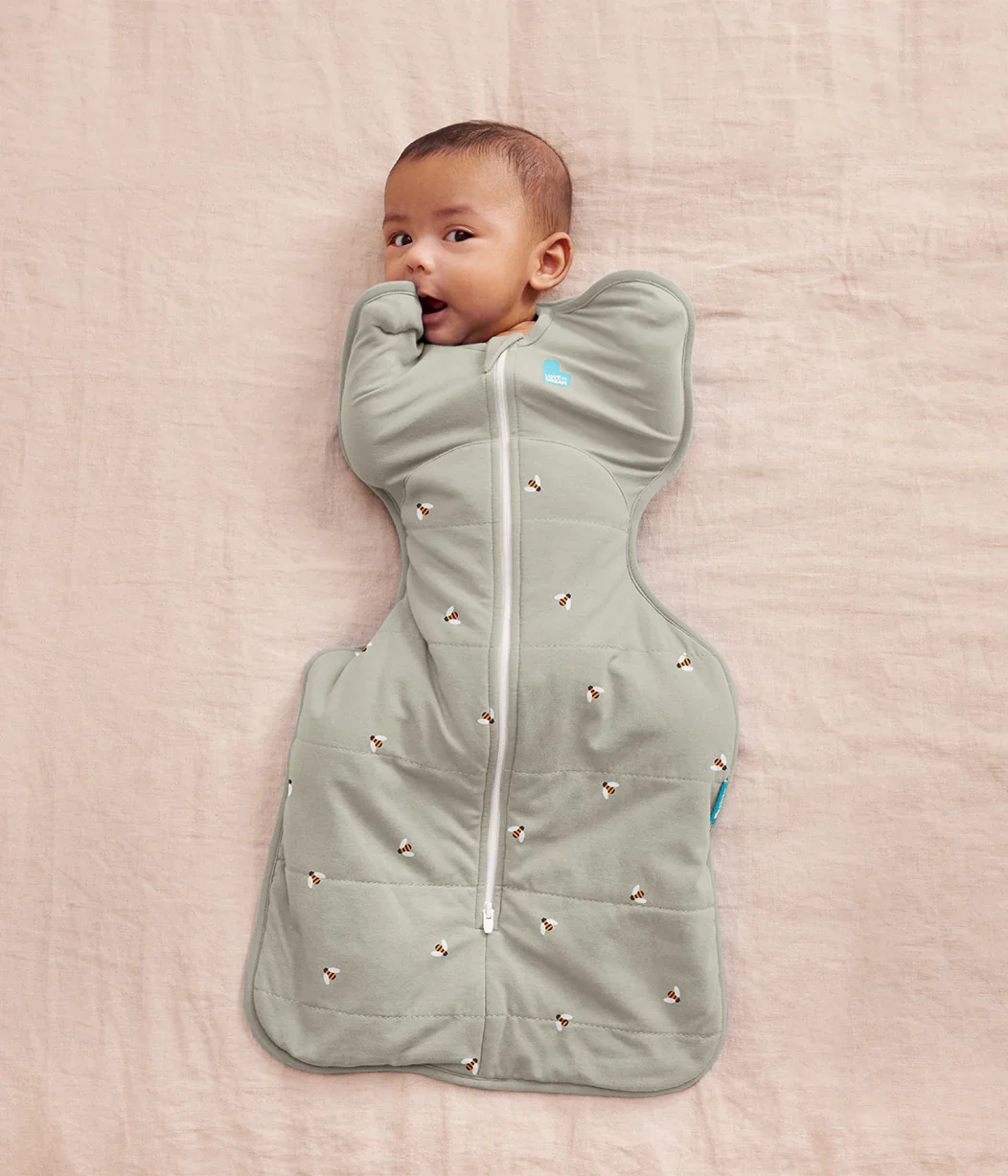 Swaddle Up Starter Bundle 1.0 | 2.5 TOG | Tan Houndstooth | Olive Bees | Oatmeal Bees - Image 4