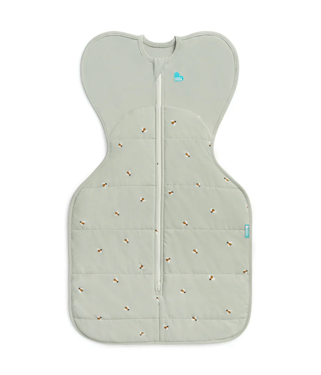 Swaddle Up Starter Bundle 1.0 | 2.5 TOG | Tan Houndstooth | Olive Bees | Oatmeal Bees - Image 5