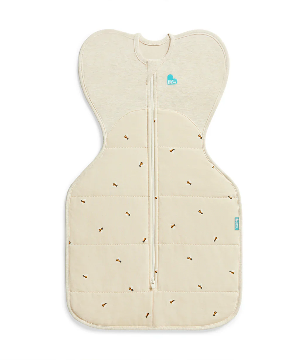 Swaddle Up Starter Bundle 1.0 | 2.5 TOG | Tan Houndstooth | Olive Bees | Oatmeal Bees - Image 7