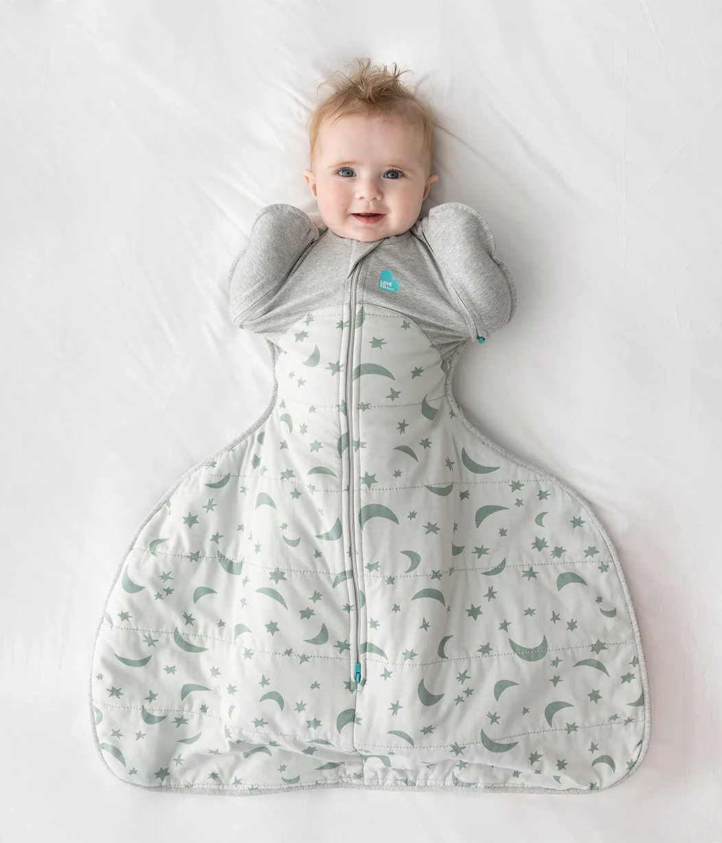 Swaddle Up™ Transition Bag Hip Harness 2.5 TOG Cotton Olive Moonlight - Image 5