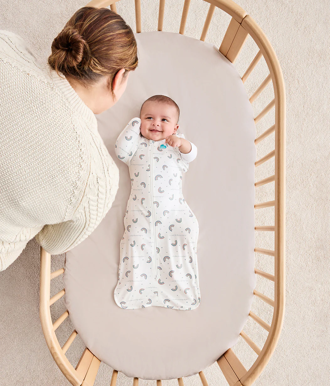 Swaddle Up™ Transition Bag 1.0 TOG Cotton White Rainbow Dream - Image 5