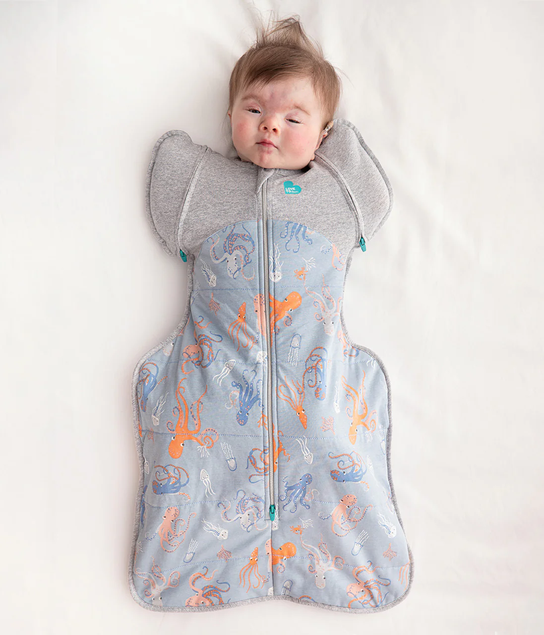 Swaddle Up™ Transition Bag 2.5 TOG Cotton Chambray Blue Kraken