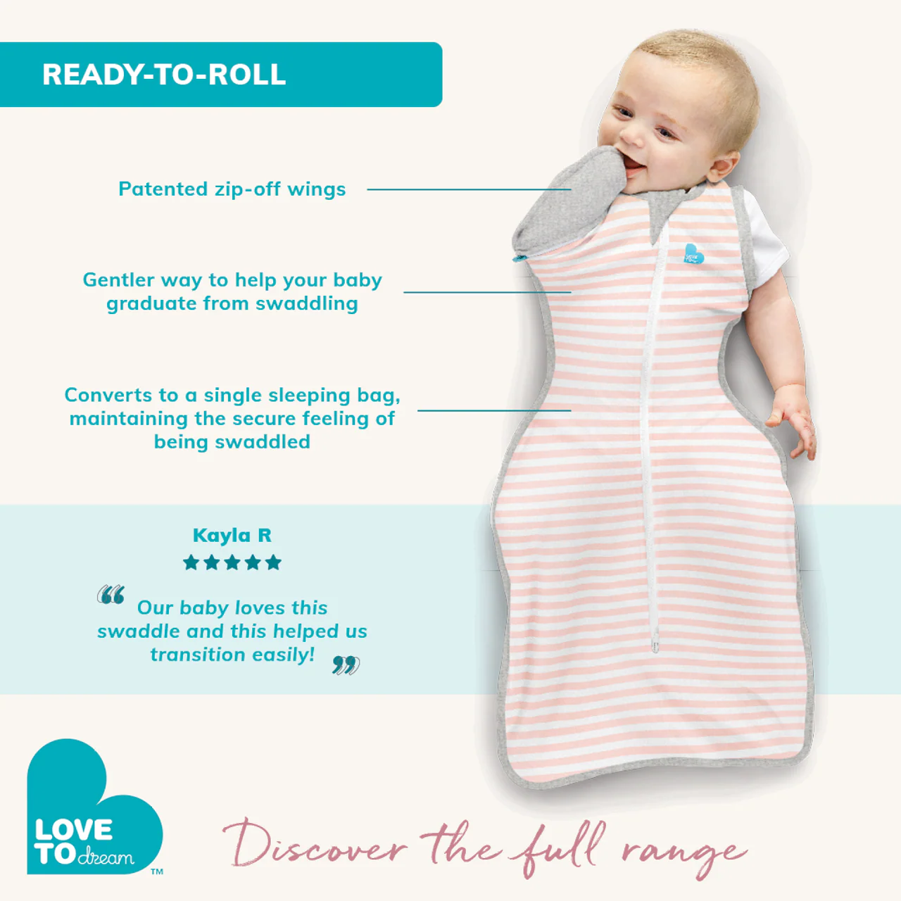 Swaddle Up™ Transition Bag 1.5 TOG Cotton Olive North Star - Image 4