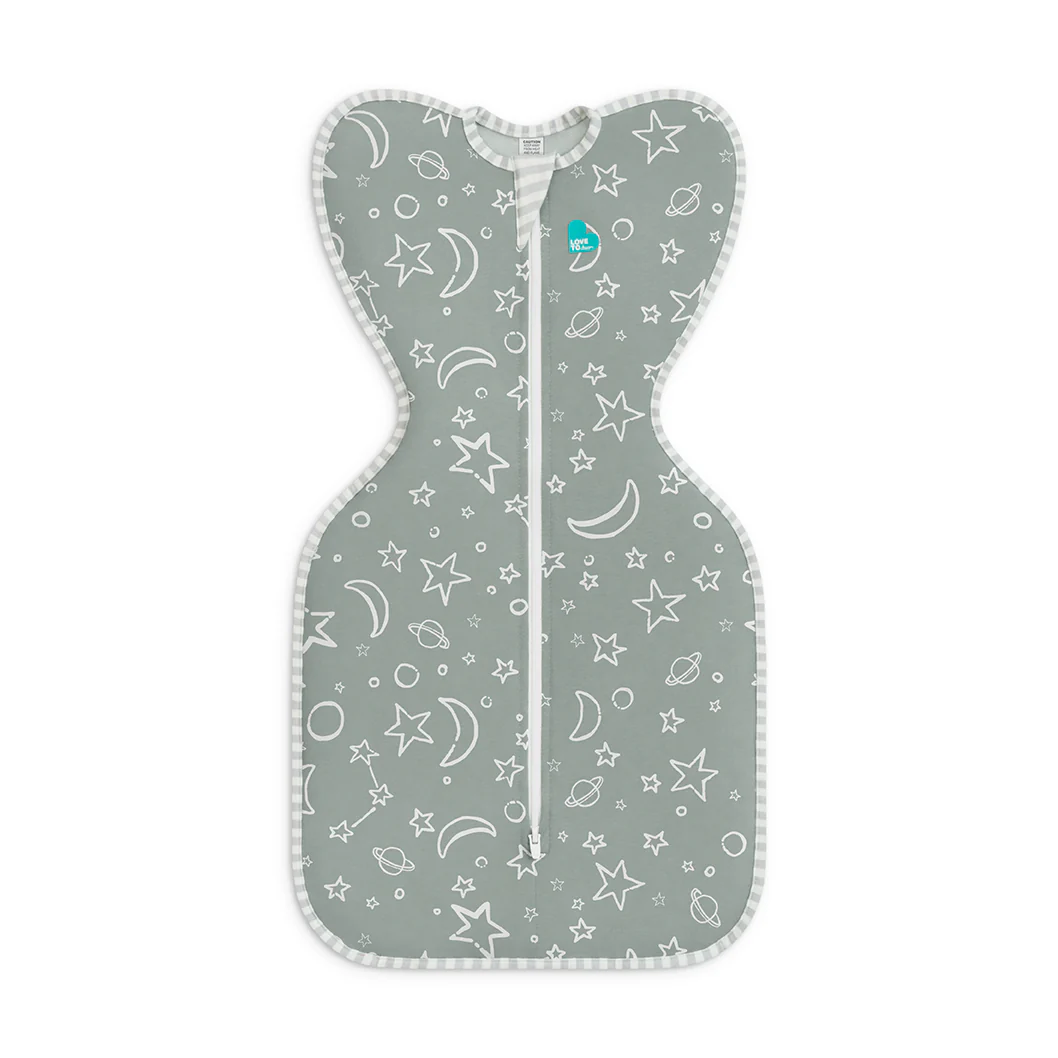 Swaddle Up™ 1.0 TOG Viscose from Bamboo Olive Stars & Moon - Image 2