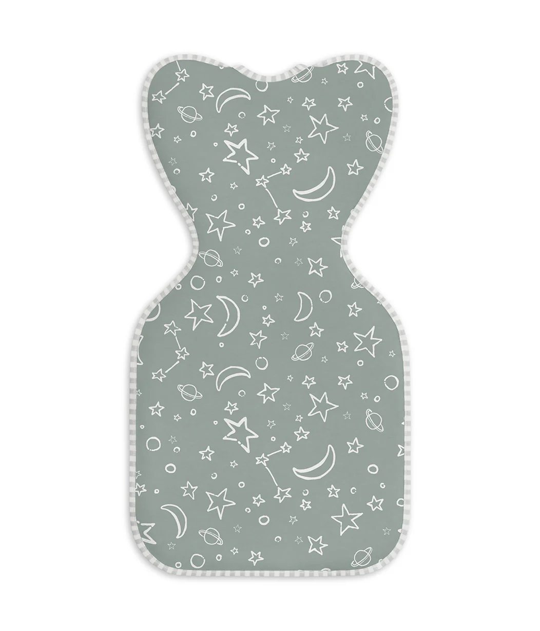 Swaddle Up™ 1.0 TOG Viscose from Bamboo Olive Stars & Moon - Image 3