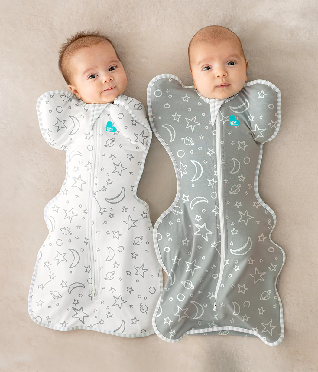 Swaddle Up™ 1.0 TOG Viscose from Bamboo Olive Stars & Moon - Image 6